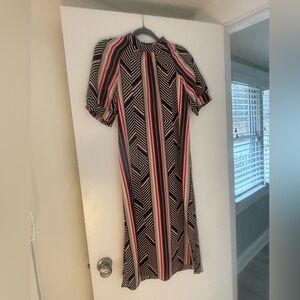 Anthropologie Striped Geometric Dress